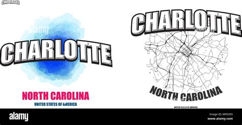 Map Of Charlotte High Resolution Stock Photography And Images Alamy