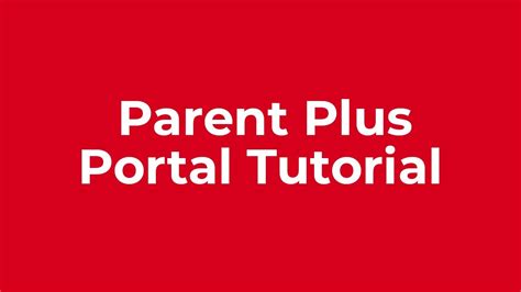 Parent Plus Portal Tutorial - YouTube