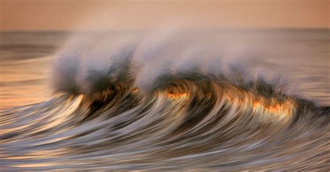 Magnificent Golden Waves Of California Ocean