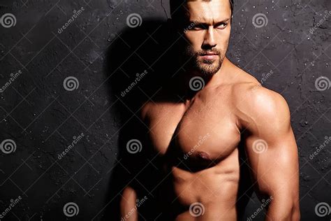 Strong Healthy Handsome Athletic Man Stock Image Image Of Gorgeous