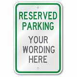 Images of Custom Parking Sign