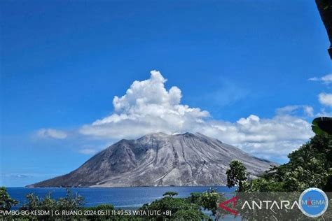 Gunung Ruang Turun Status Menjadi Siaga Antara News