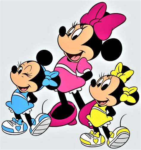 Minnie Mouse With Millie And Melody Mouse By Mmmarconi127 On Deviantart