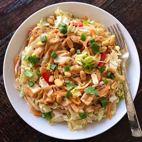 Vegetarian Pad Thai With A Sweet Savory Peanut Sauce