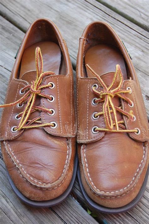 Vintage Preppy 80s Eastland Lace Up Topsiders Oxfords Deck Shoes By