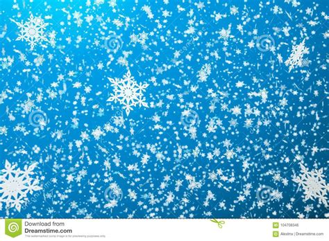 Blue Christmas Snowflake Background, 3D Rendering Stock Illustration ...
