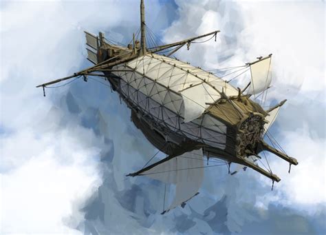 Medival Styled Airship By ~psychepool On Deviantart Steampunk