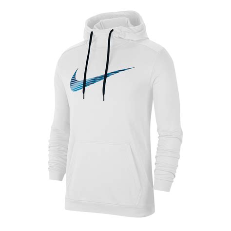 Buy Nike Dri Fit Sweat À Capuche Hommes Blanc Turquoise Online