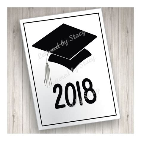 graduation card graduation cap  year  printable