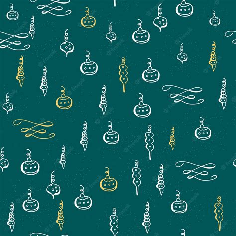 Premium Vector Seamless Pattern With Christmas Decorations Vector
