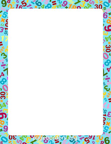 Math Border Clip Art Page Border And Vector Graphics A93