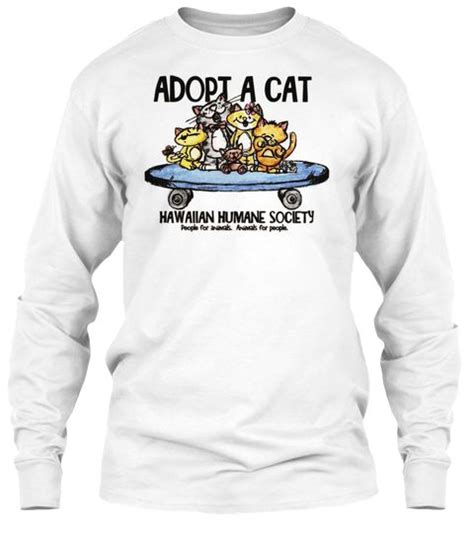 Adopt A Cat Hawaiian Humane Society White T Shirt Hawaii Kitties On