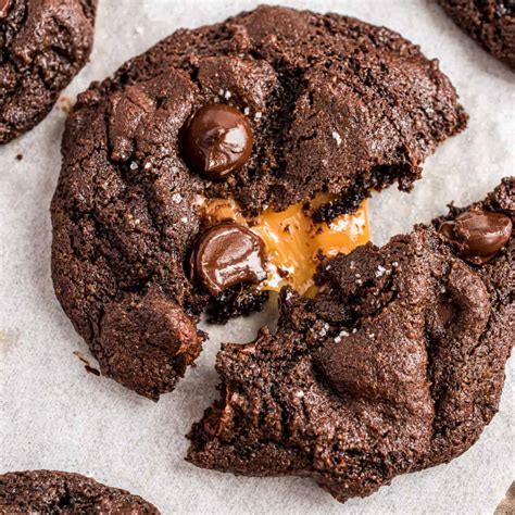 Salted Caramel Chocolate Cookies Recipe Shugary Sweets