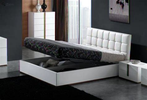 Transform the look of your bedroom by updating possibly the most important furniture in the space, letting you create a grand feel or a serene retreat. White Faux Leather Ottoman Bed @ HomeHighlight.co.uk