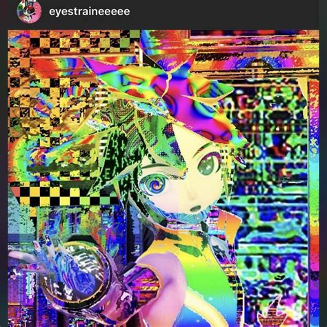 Eyestrain Vocaloid Glitchcore Scenecore Animecore Rainbowcore Ravecore