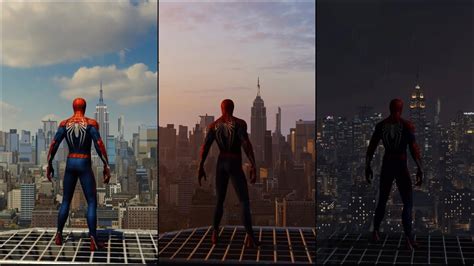 Marvels Spider Man Ps4 Day Sunset And Night Time Free Roam Youtube