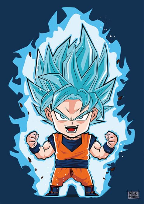 Goku Super Saiyan Blue Chibi Origamigne Shop