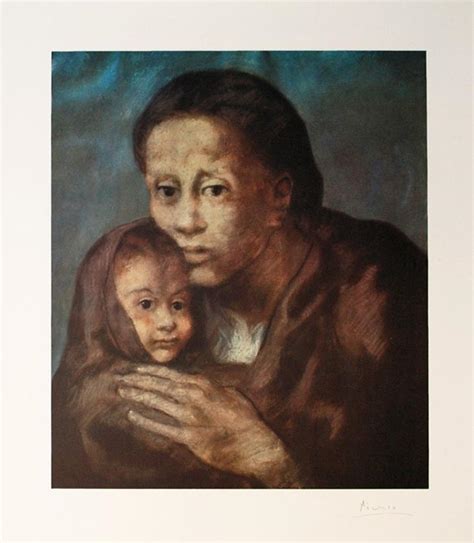 Pablo Picasso Mother And Child With Shawl Lithograph