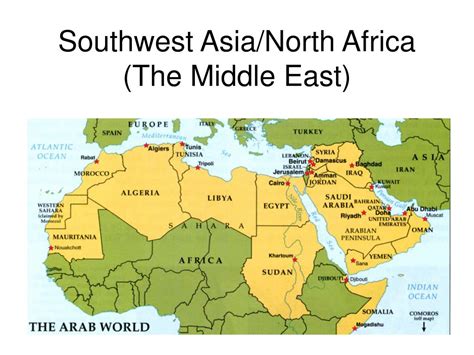 Middle East And North Africa Map