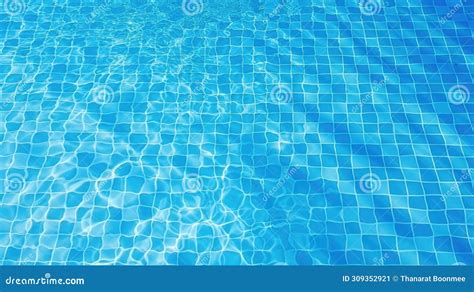 Dive into Serenity with a Blue Tiles Floor Beneath Clear Pool Water. Ai