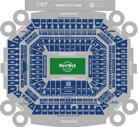Hard Rock Stadium Seating Chart With Seat Numbers Two Birds Home