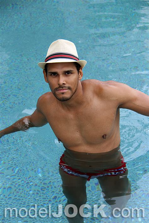 Handsome Male Model Samir Looks Sexy In Speedo Style Swimwear
