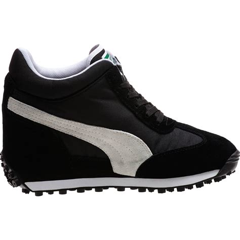 Puma Synthetic Easy Rider Wedge Lo Womens Wedge Sneakers In Black Lyst