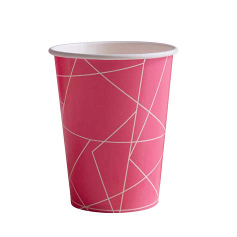 Geometric Neon Pink Paper Cups By Ginger Ray