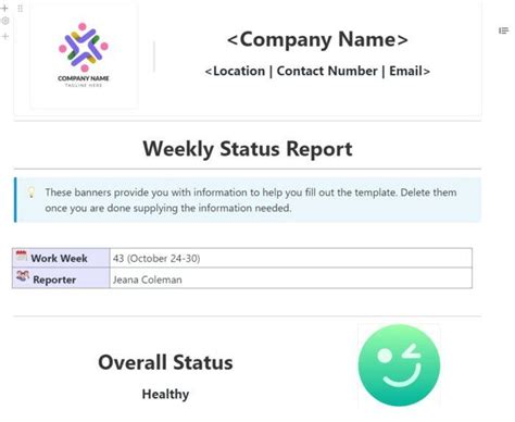 10 Free Project Status Report Templates Daily Weekly Monthly