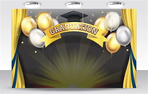 Graduation Background With Silver And Gold Balloon 2548075 Vector Art