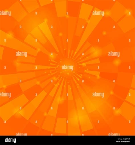 Abstract Elegant Sun Background Orange Mosaic Pattern Stock Vector