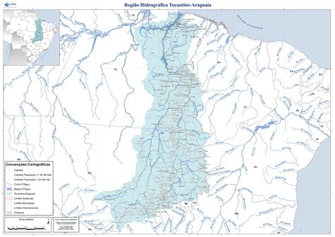 Bacia Hidrográfica Tocantins Araguaia Mapa Principais Rios E Dados