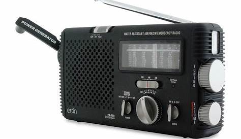 Etón FR350 (Black) Water-resistant hand-cranked AM/FM/shortwave radio