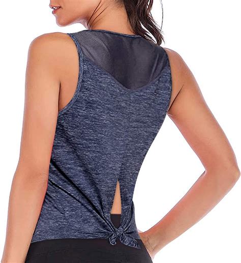 Sleeveless Yoga Tops For Women Workout Tank Tops Mesh Racerback Blouse Athletic Camisole Sports