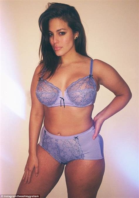 Plus Size Model Ashley Graham Reveals She First Posed In Lingerie At Age Daily Mail Online