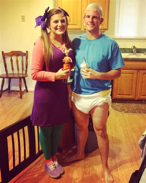 Halloween Angelica And Tommy Pickles Rugrats Costume Couple Rugrats Costume Couples Costumes