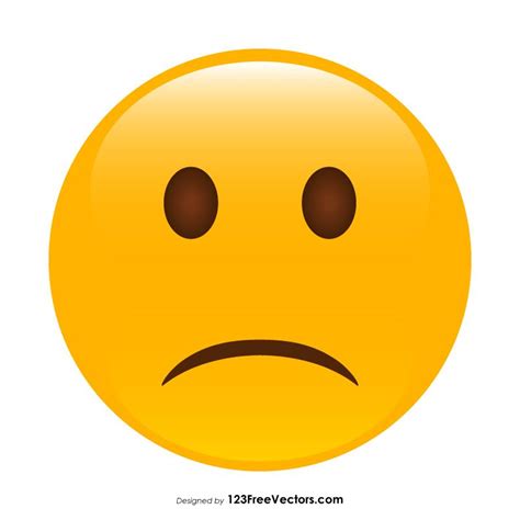 Slightly Frowning Face Emoji Vector Download Emoji Smiley Smiley Face