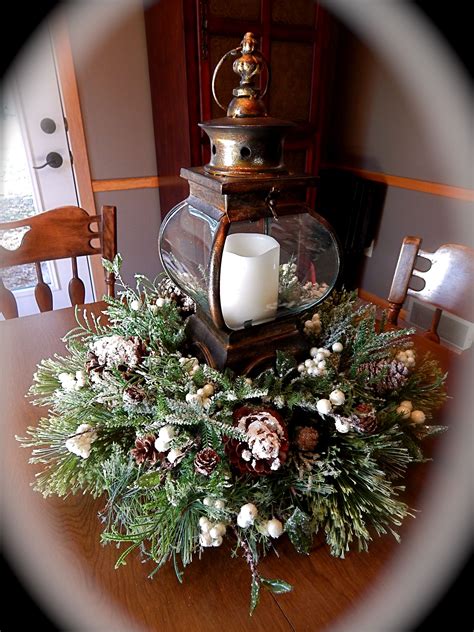 Lanterns add coziness, no matter, if you use them for light or only for décor, and, of course, they bring a rustic feel. Christmas lantern centerpiece! Even though Christmas just ...