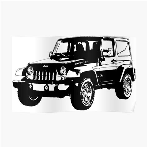 Jeep Wrangler Poster By Rltowne Redbubble
