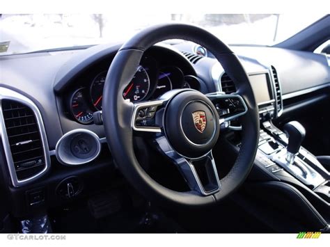 2015 Porsche Cayenne Diesel Black Steering Wheel Photo 125205286