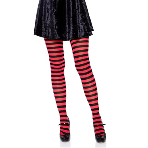 striped tights 7100 black red janet s closet