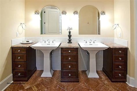 Very Double Pedestal Sink Master Bathroom Two Sinks In Bath He