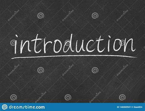Introduction stock image. Image of sign, business, blackboard - 146060941