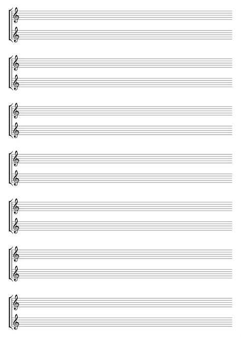 Printable Blank Piano Sheet Music Paper Printable Sheet Music Blank