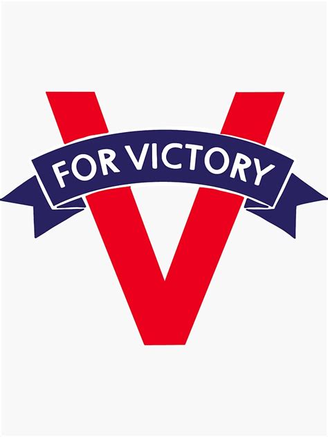 V For Victory Sticker For Sale By Themadelinerock Redbubble