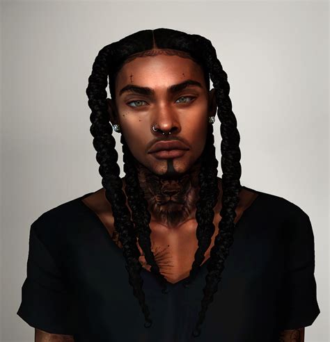 𝑁𝑎𝑒𝑡𝘩𝑎𝑛𝑦𝑙 Sims 4 Black Hair Sims 4 Hair Male Sims 4 Afro Hair Male