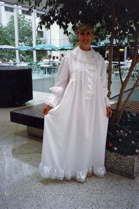 Ivory Satin And Lace Ruffled Victorian Styled Nightgown 4 A Photo On