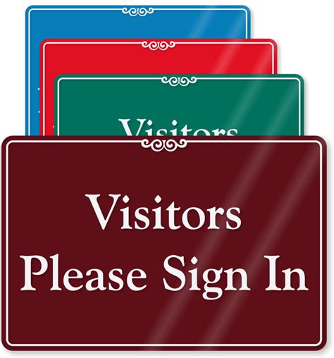 Visitors Please Sign In Showcase Sign Visitors Sign In Sign Sku Se