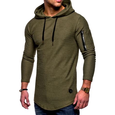 2018 Autumn New Fashion Mens Hoodies Brand Men Solid Color Hooded Sling