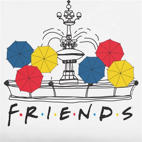 Friends Umbrellas And Fountain Beach Bag Warner Bros Shop